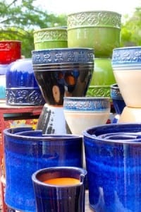 An assortment of pottery for use with container plants