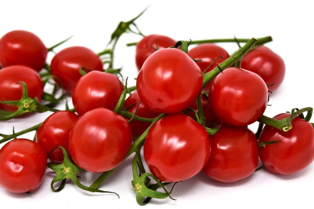 large-red-cherry-tomatoes Large Red Cherry Tomatoes on the vine