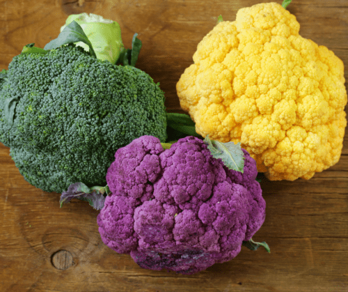 Two types of cauliflower