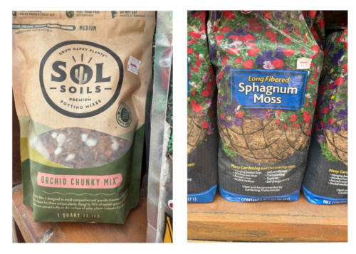 Orchid potting mediums