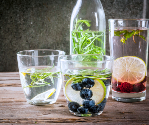 Herb infused water