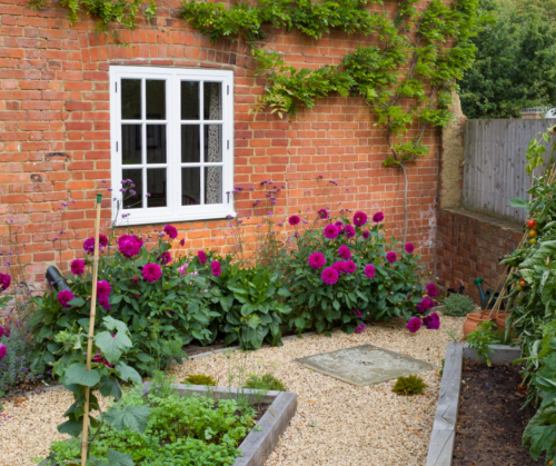 A courtyard can create a microclimate in the landscape